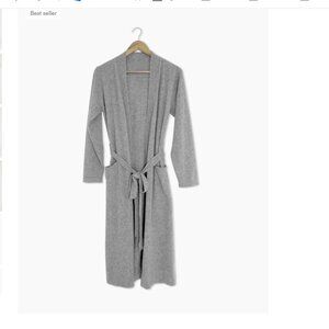 Quince Mongolian Cashmere Robe Heather Grey — NWT